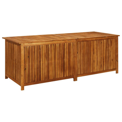 vidaXL Boîte de rangement extérieure, boîte de terrasse avec couvercle, armoire de terrasse, coffre de rangement pour coussins d'extérieur, coussins, outils de jardin, bois d'acacia massif 78,7" x 31,5" x 29,5" 