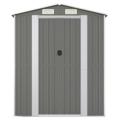 Gecheer Garden Shed Galvanized Steel, Garden Tool Storage Shed with Vent Outdoor Storage Shed Organize Storage House with Door for Backyard Garden Patio Lawn - Light Gray 75.6"x42.5"x87.8" 75.6 x 42.5 x 87.8