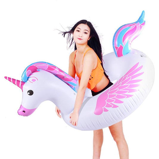 Inflatable Unicorn Pool Float Tube for Party Decorations, Unicorn Inflatable Raft Pool Toys, 67 Inches Giant Pool Float for Adults and Kids