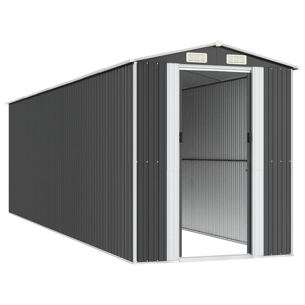 GOLINPEILO Metal Outdoor Garden Storage Shed, Large Steel Utility Tool Shed Storage House, Steel Yard Shed with Double Sliding Doors, Utility and Tool Storage, Anthracite 75.6"x271.3"x87.8" 75.6"x271.3"x87.8"