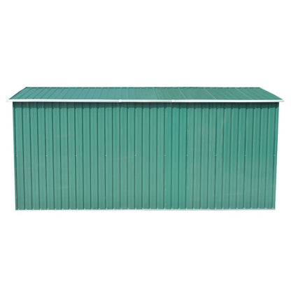 GOLINPEILO Metal Outdoor Garden Storage Shed, 101.2" x 154.3" x 71.3" Steel Utility Tool Shed Storage House, Steel Yard Shed with Double Sliding Doors, Utility and Tool Storage for Garden Patio,Green 101.2" x 154.3" x 71.3" Green