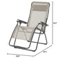Lafuma Futura XL Zero Gravity Patio Recliner (Seigle Grey Batyline Canvas) Extra Large Outdoor Folding Lounge Chair XL Futura Zero Gravity Grey (Seigle)