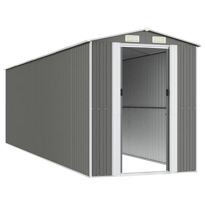 GOLINPEILO Metal Outdoor Garden Storage Shed, Large Steel Utility Tool Shed Storage House, Steel Yard Shed with Double Sliding Doors, Utility and Tool Storage, Light Gray 75.6"x271.3"x87.8" 75.6"x271.3"x87.8"