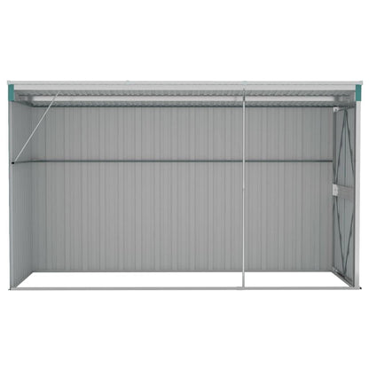 Gecheer Abri de jardin mural vert 46,5"x113,4"x70,1", abri de rangement extérieur avec porte en acier galvanisé, maison de rangement pour jardin, patio, pelouse 46,5 x 113,4 x 70,1 