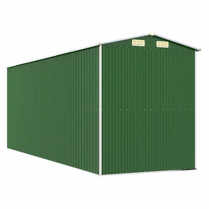 GOLINPEILO Abri de jardin extérieur en métal, grand hangar à outils utilitaire en acier, abri de jardin en acier avec doubles portes coulissantes, rangement utilitaire et outils, vert 75,6"x205,9"x87,8" 75,6"x205,9"x87,8" 