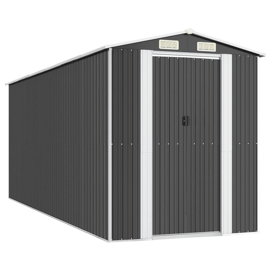 GOLINPEILO Metal Outdoor Garden Storage Shed, Large Steel Utility Tool Shed Storage House, Steel Yard Shed with Double Sliding Doors, Utility and Tool Storage, Anthracite 75.6"x205.9"x87.8" 75.6"x205.9"x87.8"