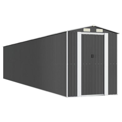 GOLINPEILO Metal Outdoor Garden Storage Shed, Large Steel Utility Tool Shed Storage House, Steel Yard Shed with Double Sliding Doors, Utility and Tool Storage, Anthracite 75.6"x402"x87.8" 75.6"x402"x87.8"