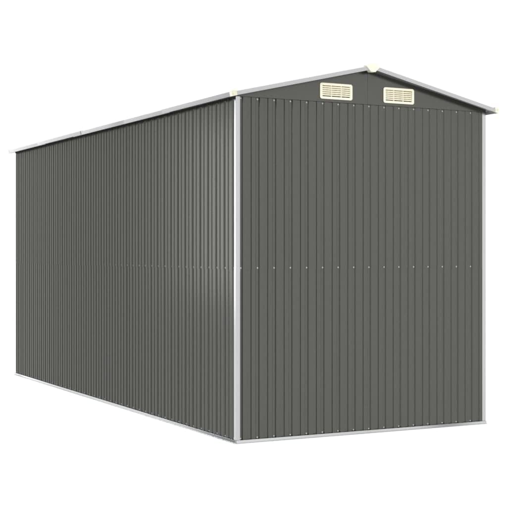 GOLINPEILO Metal Outdoor Garden Storage Shed, Large Steel Utility Tool Shed Storage House, Steel Yard Shed with Double Sliding Doors, Utility and Tool Storage, Light Gray 75.6"x173.2"x87.8" 75.6"x173.2"x87.8"