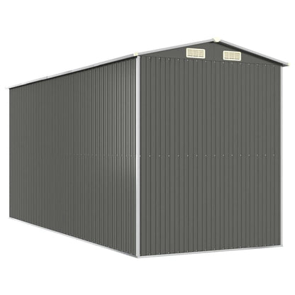 GOLINPEILO Metal Outdoor Garden Storage Shed, Large Steel Utility Tool Shed Storage House, Steel Yard Shed with Double Sliding Doors, Utility and Tool Storage, Light Gray 75.6"x173.2"x87.8" 75.6"x173.2"x87.8"