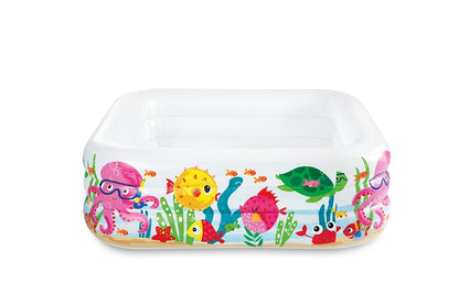 Intex Swim Center Clearview Aquarium Piscine gonflable, 62,5" X 62,5" X 19,5", à partir de 3 ans