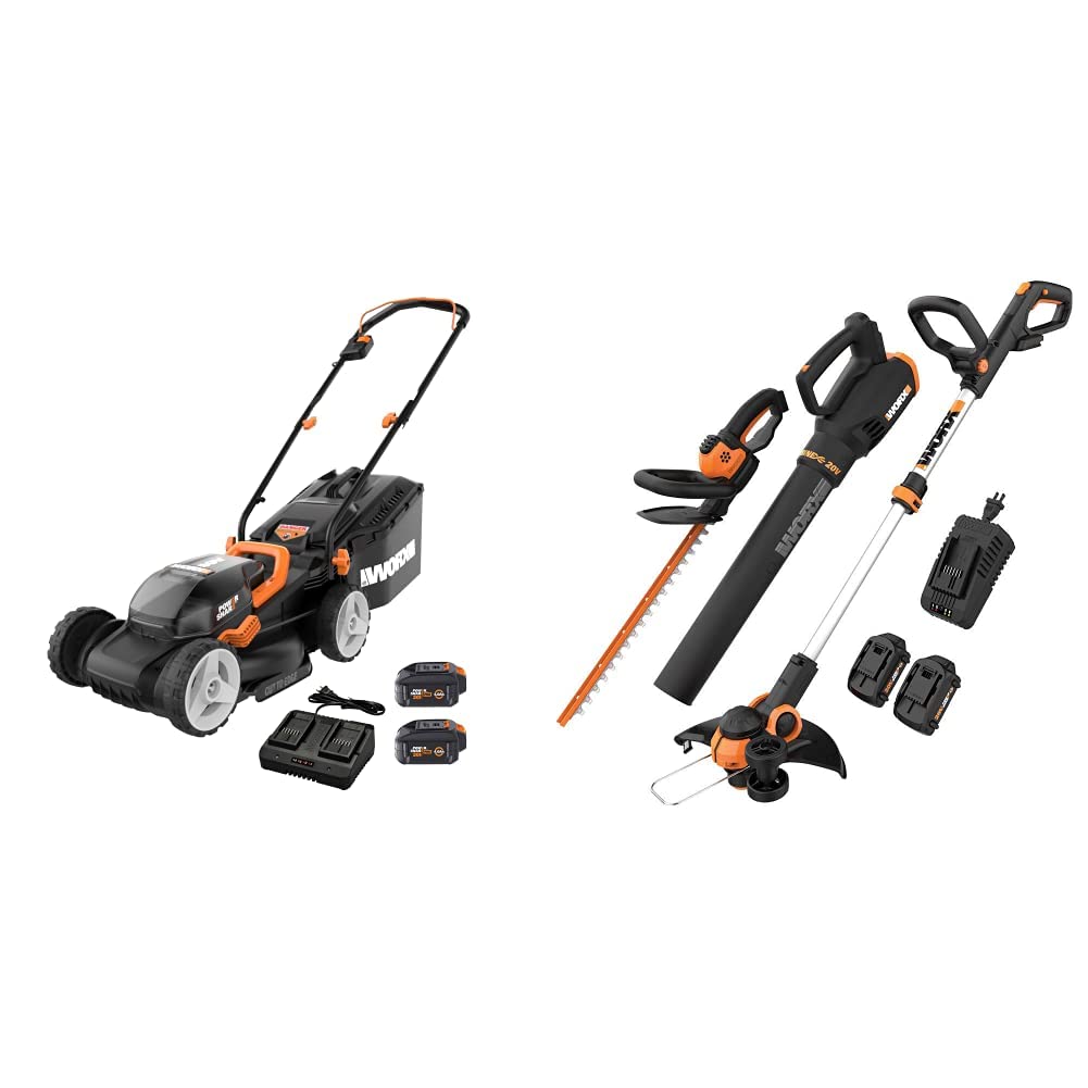 Worx WG779 40V Power Share 4.0Ah 14" Cordless Lawn Mower (Batteries & Charger Included)