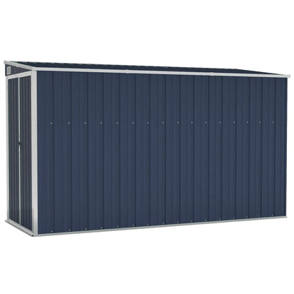 GOLINPEILO Wall-Mounted Metal Outdoor Garden Storage Shed, Steel Utility Tool Shed Storage House, Steel Yard Shed with Double Sliding Doors, Utility and Tool Storage, Anthracite 46.5"x113.4"x70.1" 46.5"x113.4"x70.1"(Wall-mounted)