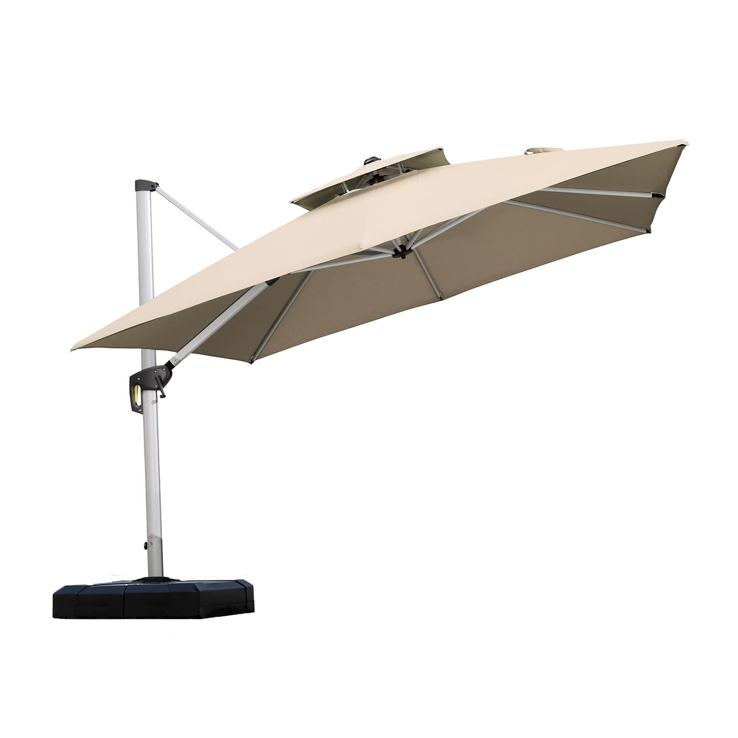 Parasol extérieur carré 10 pieds beige 