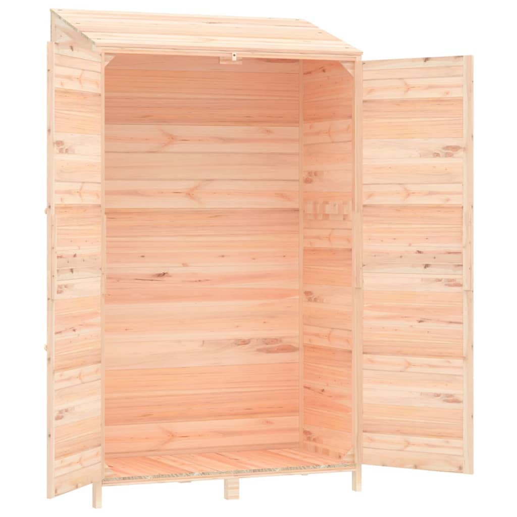 GOLINPEILO Abri de jardin en bois, armoire de rangement extérieure, abri de jardin en bois, organisateur extérieur d'abri de jardin en bois pour cour, patio, terrasse et porche, 40,2" x 20,5" x 68,7" en bois massif de sapin 40,2" x 20,5" x 68,7" naturel 