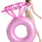 Jasonwell Inflatable Diamond Ring Pool Float - Engagement Ring Bachelorette Party Float Stagette Decorations Swimming Tube Floaty Outdoor Water Lounge for Adults & Kids Pink