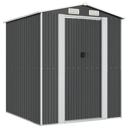 GOLINPEILO Metal Outdoor Garden Storage Shed, Large Steel Utility Tool Shed Storage House, Steel Yard Shed with Double Sliding Doors, Utility and Tool Storage, Anthracite 75.6"x75.2"x87.8" 75.6"x75.2"x87.8"