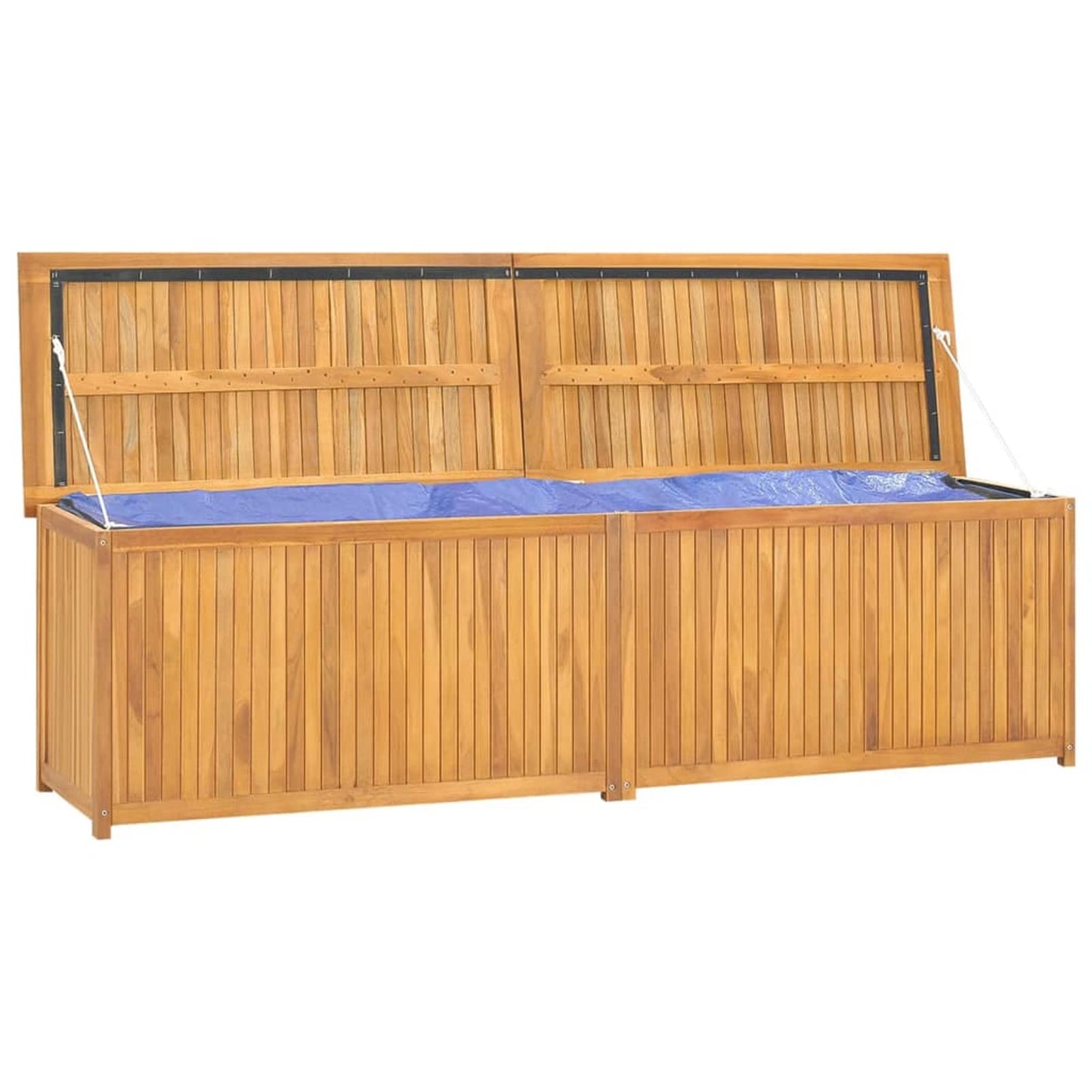 Bopdu Boîte de rangement extérieure 78,7 "x 19,7" x 21,7 ", rangement intérieur et extérieur en bois massif pour patio, boîtes de terrasse étanches, conteneur de rangement pour terrasse de jardin 78,7 x 19,7 x 21,7 