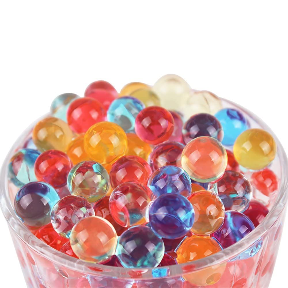 100,000 Water Beads Non-Toxic Rainbow Mix, Sensory Toy Water Gel Bead Water Jelly Pearls for Spa Refill, Kids Sensory Play, Vases, Plant, Wedding and Home Decor