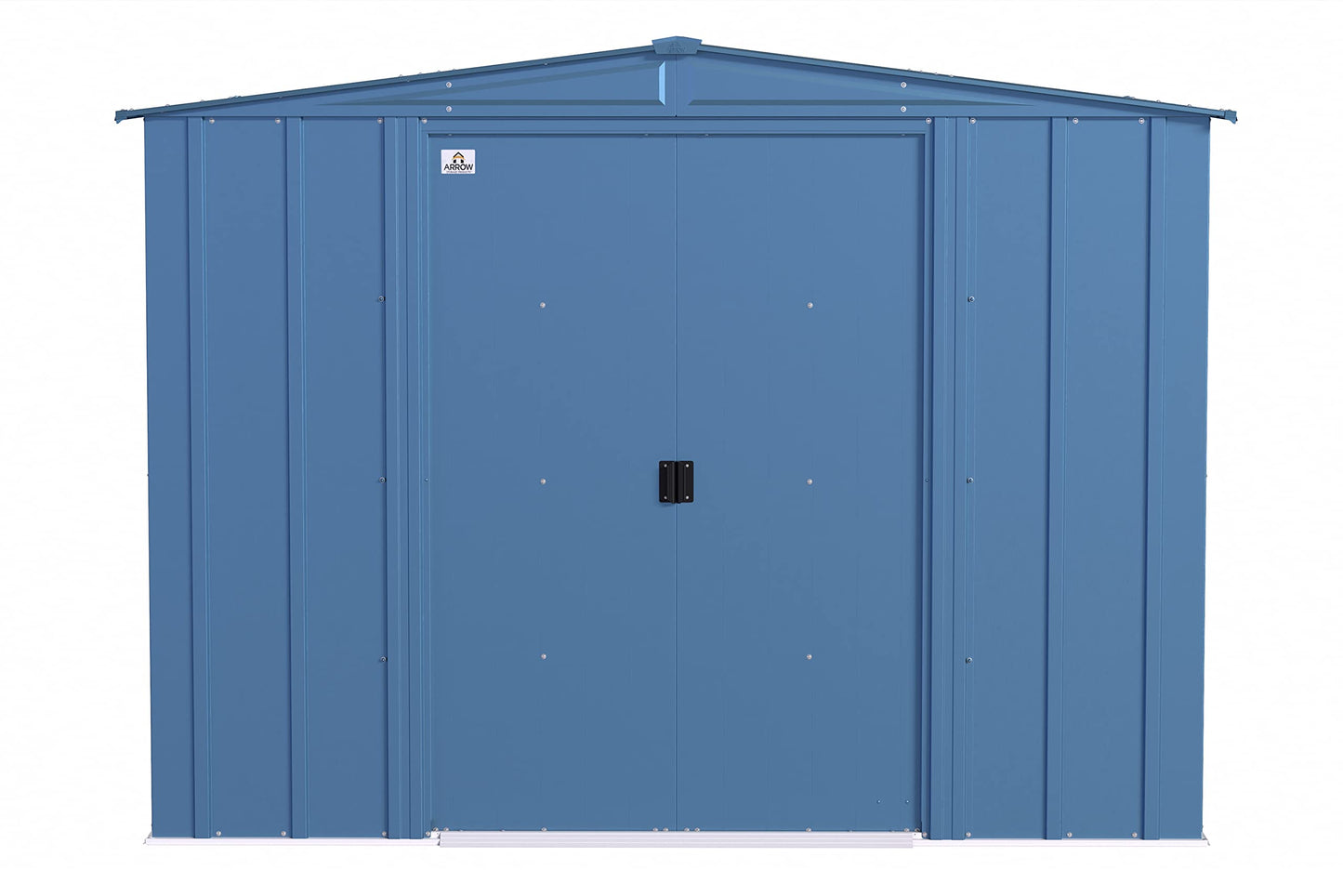 Arrow Shed Classic 8' x 8' Abri de rangement extérieur cadenassable en acier bleu gris 8' x 8' 