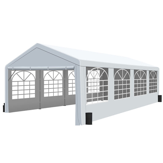 GARTOO 13' x 26' Large Heavy Duty Carport - Outdoor Wedding Party Tent Gazebo with 4 Sand Bags, Storage Shelter Canopy for Car, Boat, Truck, Auto, Motorcycle 13' x 26'