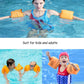 Inflatable Arm Swimming Floats Bands, Floatation Water Wings, Swimming Arm Ring Floatie for Children and Adults 1 blue & orange