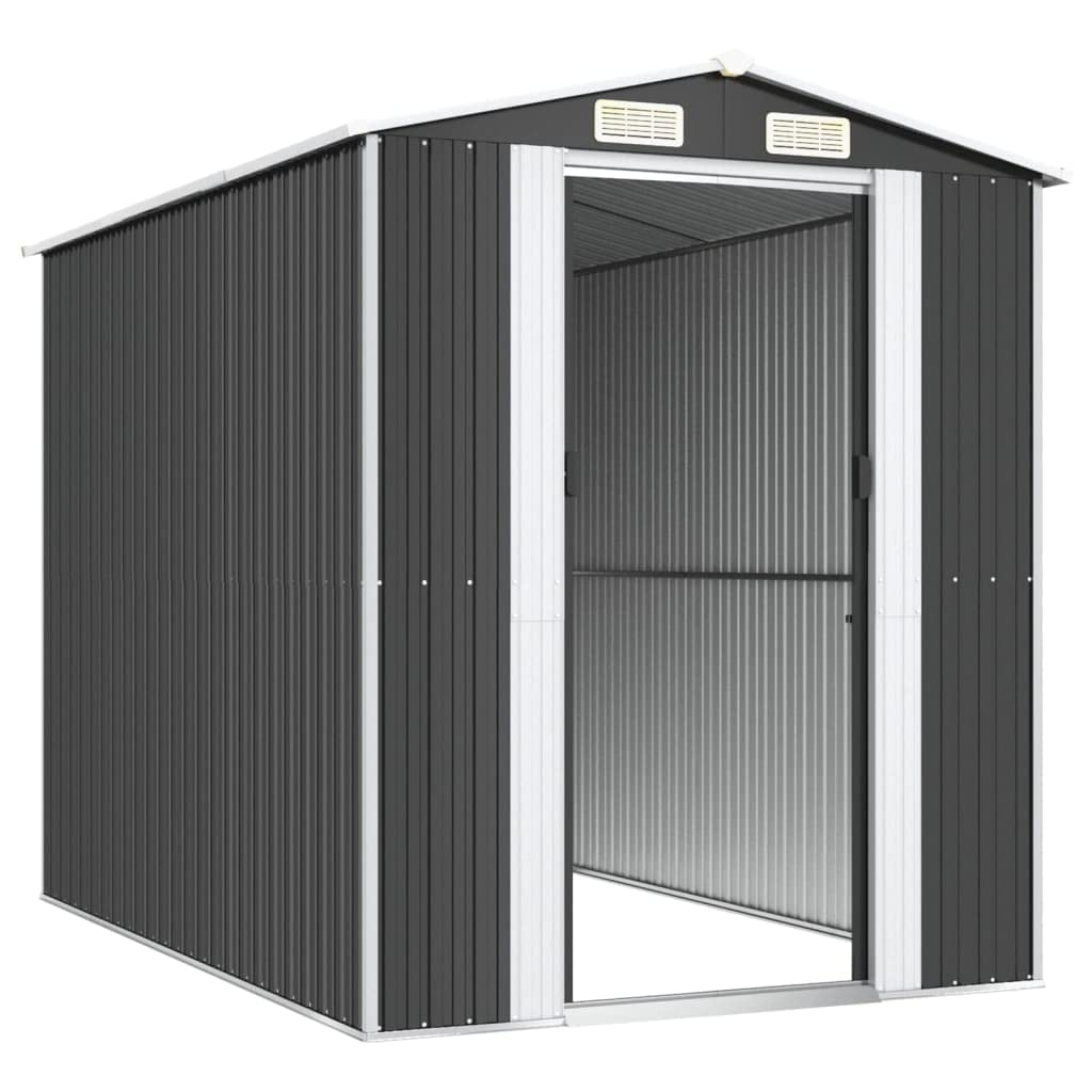 GOLINPEILO Metal Outdoor Garden Storage Shed, Large Steel Utility Tool Shed Storage House, Steel Yard Shed with Double Sliding Doors, Utility and Tool Storage, Anthracite 75.6"x107.9"x87.8" 75.6"x107.9"x87.8"