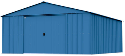 Arrow Sheds Classic 14' x 17' Hangar de rangement extérieur cadenassable en acier, bleu gris 