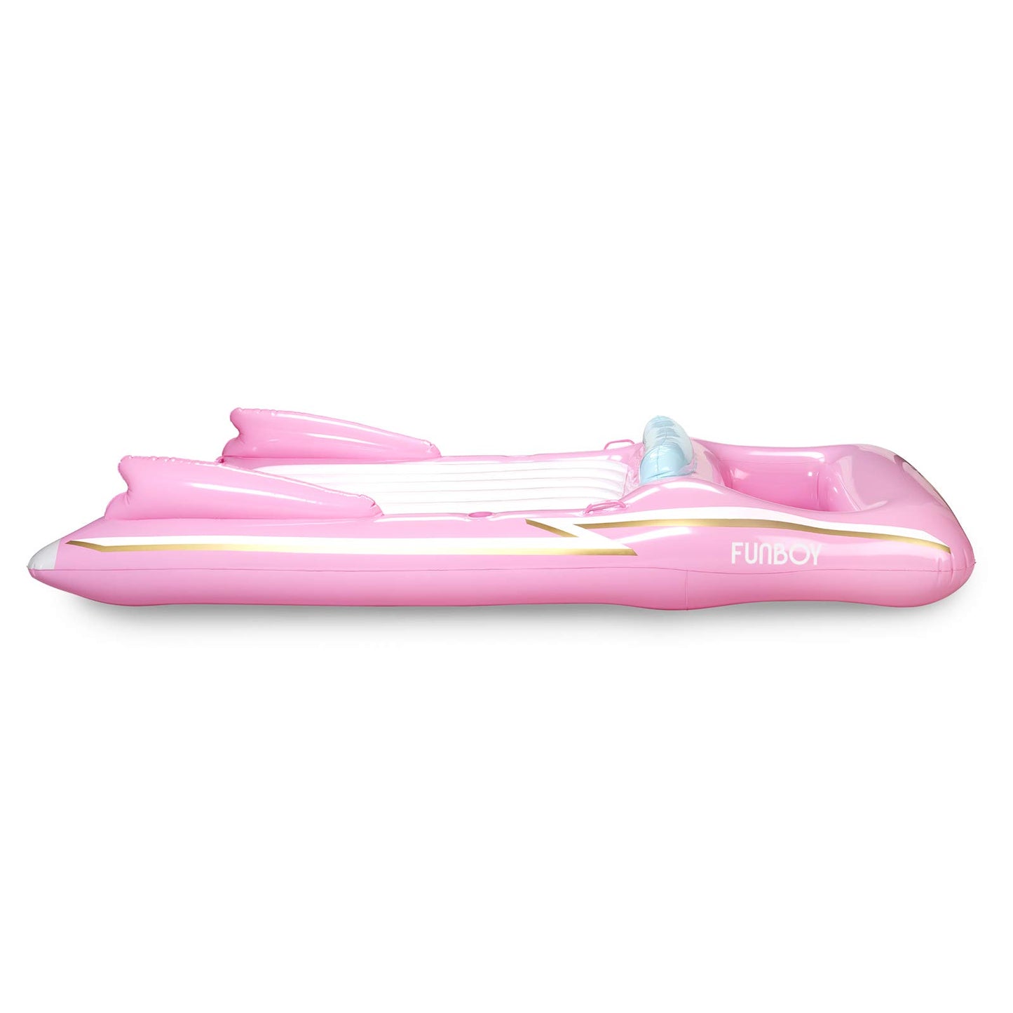 FUNBOY Giant Inflatable Luxury Pink Retro Convertible Classic Sports Car Pool Float, Two Cupholders, Luxury Float for Summer Pool Parties and Entertainment