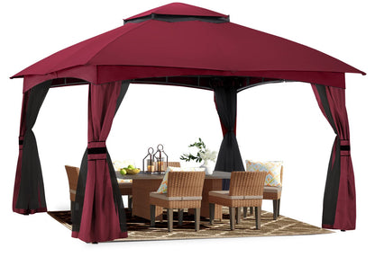 ABCCANOPY Tonnelle d'extérieur 10 x 20 – Tonnelle de terrasse avec moustiquaire, auvents extérieurs pour l'ombre et la pluie pour pelouse, jardin, cour et terrasse (beige) beige 