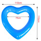 SUNSHINE-MALL Inflatable Swim Rings, Heart Shaped Swimming Pool Float Loungers Tube, Water Fun Beach Party Toys for Kids, Adults Blue,Gold