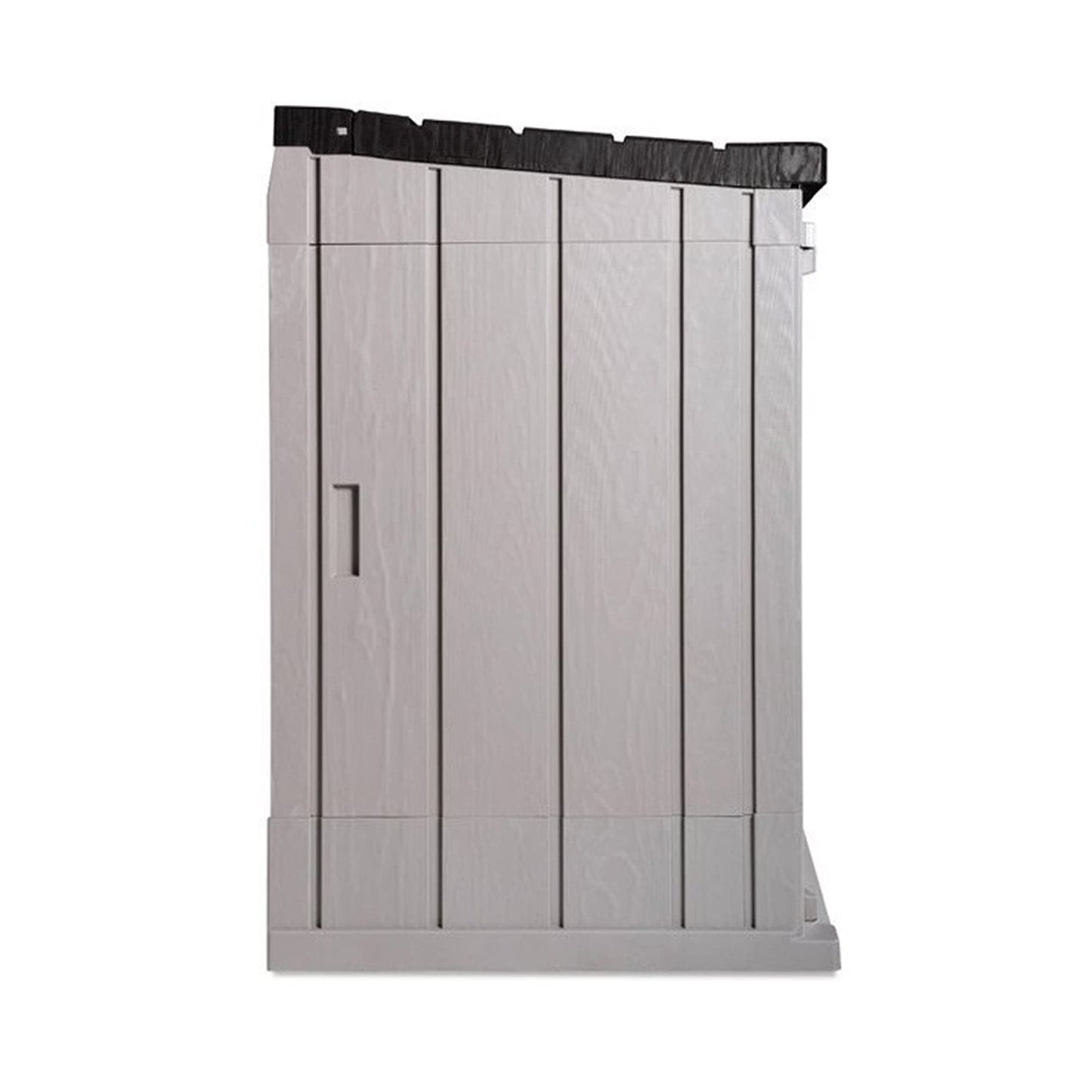 Toomax Stora Way Armoire de rangement horizontale XL pour poubelle, outils de jardin et équipement de jardin, résistant aux intempéries, 7' x 3,5', gris taupe/anthracite 