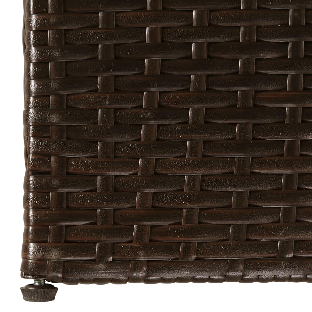 Queen.Y 330 Gallon Outdoor Deck Box, Garden Rattan Wicker Storage Box, Water-resistant & Durable, PE Liner with Zipped Closure, Patio Furniture Cover, Brown 59"x39.4"x39.4"