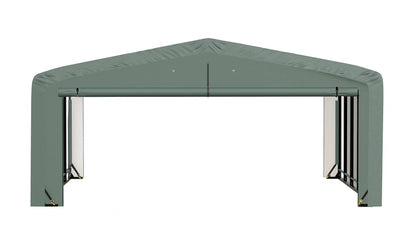 ShelterLogic ShelterTube Abri de garage et de stockage, 20' x 23' x 10', cadre en acier robuste, boîtier résistant au vent et à la neige, vert 20' x 23' x 10' 