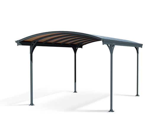 Palram - Carport Canopia Vitoria Gris Toit Arqué 