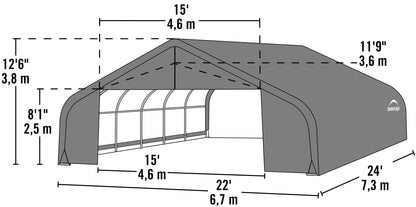 ShelterLogic 82144 Vert 22'x24'x12' Abri de style pic 22'x24'x12' 