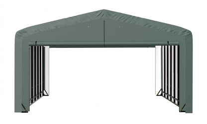 ShelterLogic ShelterTube Abri de garage et de stockage, 20' x 32' x 12', cadre en acier robuste, boîtier résistant au vent et à la neige, vert 20' x 32' x 12' 