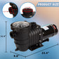 TOPWAY 2HP 110V/230V Dual Voltage Swimming Pool Pump 114GPM Filter Garden lnground and Above Ground Pools Water Pump 2.0 HP Dual Volt