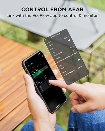 Générateur solaire EF ECOFLOW DELTA2 avec panneau solaire 220W, centrale électrique portable pour sauvegarde domestique 