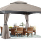 ABCCANOPY 10x20 Outdoor Gazebo - Patio Gazebo with Mosquito Netting, Outdoor Canopies for Shade and Rain for Lawn, Garden, Backyard & Deck (Beige) beige