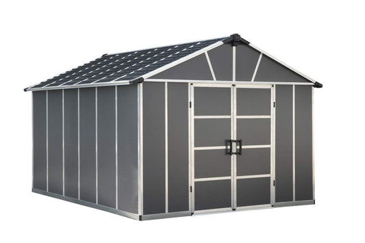 Palram - Canopia | Yukon 11x13 Storage Shed, Gray 11' x 13'