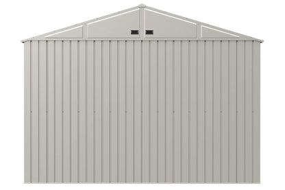 Arrow Shed Elite Hangar de rangement en acier avec toit à pignon verrouillable pour extérieur 3 m x 3 m, gris froid 