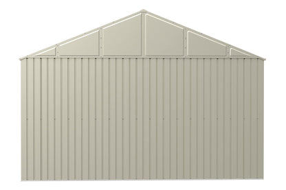 Arrow Shed Elite Abri de rangement extérieur verrouillable en acier avec toit à pignon de 12 pi x 16 pi, gris froid 