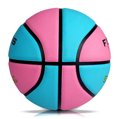 Ballon de basket pour enfants taille 3 (22"), ballons de basket pour jeunes taille 5 (27,5") pour jouer à des jeux Cour intérieure, parc extérieur, plage et piscine Bleu rose