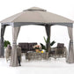 ABCCANOPY 10x20 Outdoor Gazebo - Patio Gazebo with Mosquito Netting, Outdoor Canopies for Shade and Rain for Lawn, Garden, Backyard & Deck (Beige) beige