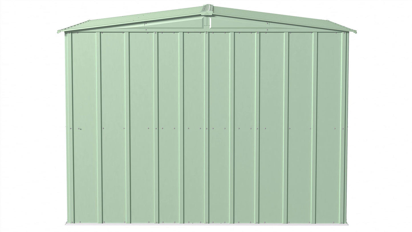 Arrow Shed Classic 8' x 8' Hangar de rangement extérieur cadenassable en acier, vert sauge 8' x 8' 