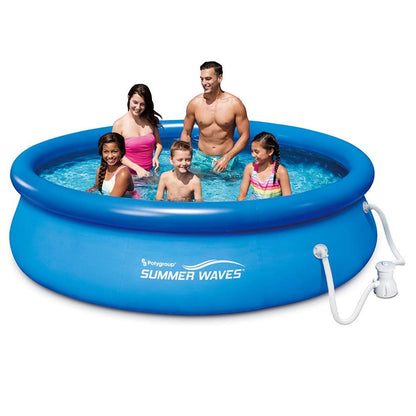 Piscine gonflable à réglage rapide Summer Waves avec pompe de filtration, 10 pi x 30 po