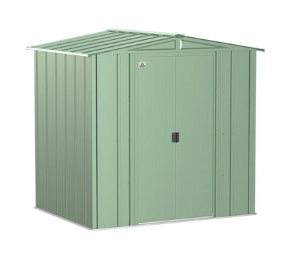 Arrow Shed Classic 6' x 5' Hangar de rangement extérieur cadenassable en acier, gris flûte 