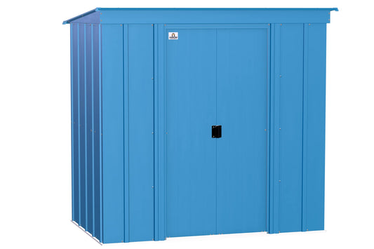 Arrow Shed Classic 6' x 4' Outdoor Padlockable Steel Storage Shed Building Blue Grey 6' x 4'