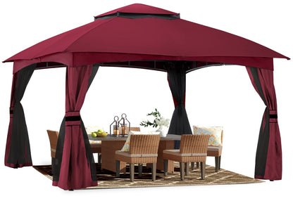 ABCCANOPY Tonnelle d'extérieur 10 x 20 – Tonnelle de terrasse avec moustiquaire, auvents extérieurs pour l'ombre et la pluie pour pelouse, jardin, cour et terrasse (beige) beige 