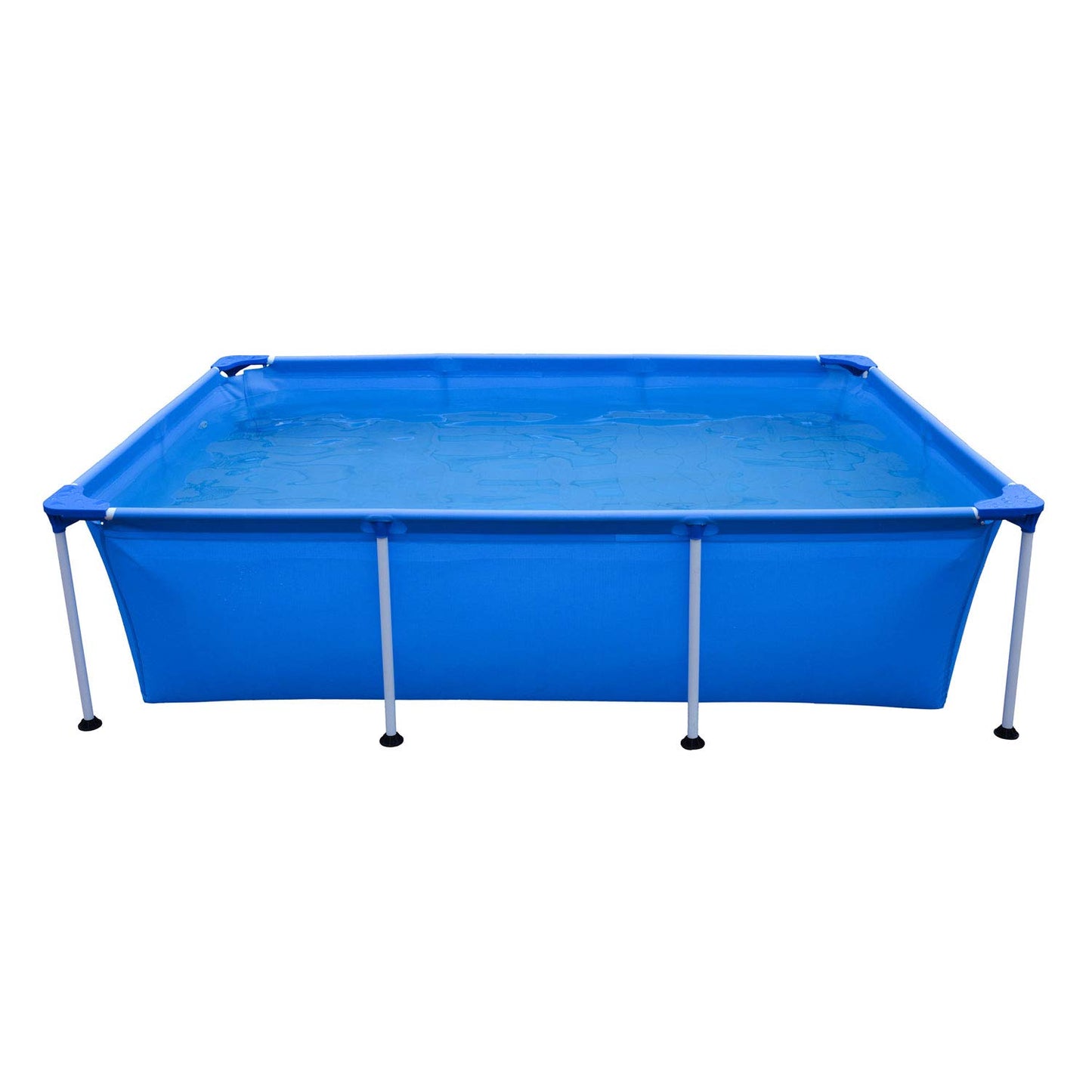 JLeisure Avenli 17818 8.5 x 6 x 2 Feet Outdoor Backyard Above Ground Rectangular Steel Frame Swimming Pool with Repair Patch for Kids & Adults, Blue 8.5' x 6'